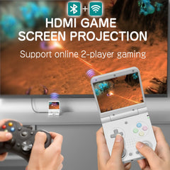 "MIYOO Flip V2 Retro Handheld Game Console – 3.5'' IPS Screen, Metal Hinge, Dual Analog Sticks, Portable Gaming Device Gift"