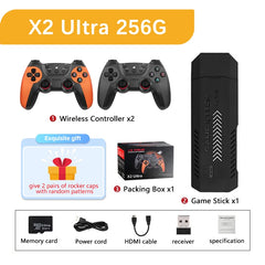 X2 Ultra Video Game Stick Console with 2.4G Wireless Controllers