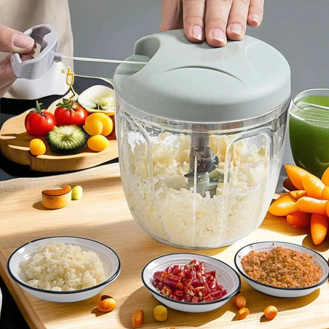 Multifunctional Manual Food Chopper – Ginger, Garlic, Vegetable & Meat Grinder with Minimalist Design