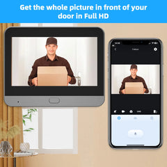 Smart 3MP Mini Peephole Door Camera with Wi-Fi & Motion Detection
