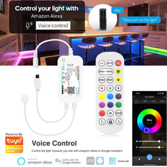 "DC 12V 30CM Smart RGB LED Cabinet Light – Tuya WiFi Dimmable Strip with APP & Voice Control for Kitchen, Wardrobe, Room Decor"