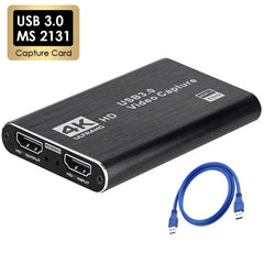 4K USB 3.0 HDMI Video Capture Card – 1080P 60Hz Recorder for PS4, OBS, Game Streaming & Live Broadcasting