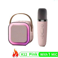 K12 Portable Bluetooth Karaoke Machine with Wireless Microphones