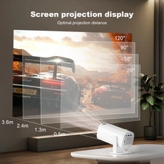 "P30MAX Android 11 Gaming Projector – 720P HD Portable Home Theater with Dual WiFi, 64GB TF Card, Wireless Game Controller"