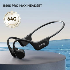 B60S Bone Conduction Earphones 64/32GB MP3 Wireless Open Headset IPX8 Waterproof Headphones