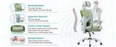 "JHK Ergonomic Mesh Gaming Chair – High Back Recliner with Lumbar Support & Swivel Base"