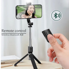 Portable Bluetooth Selfie Stick Tripod with Light