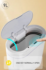 "Smart Sensor Trash Can – 7L/9L Narrow Automatic Waste Bin, Waterproof for Bathroom, Toilet, Kitchen, and Office Use"