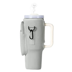 40oz Neoprene Water Bottle Carrier Bag with Adjustable Shoulder Strap Water Bottle Holder Pouch For Stanley Quencher Cup Sleeve