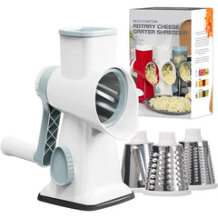 Multi-function rotary cheese grater shredder 