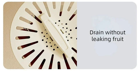 Drain with fruit residue on a beige background