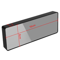 "Curved Mirror LED Alarm Clock with Temperature Display"