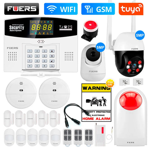 Fuers Tuya Smart 4G GSM Wi-Fi Burglar Alarm System