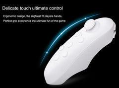 White gaming controller with text on a black background