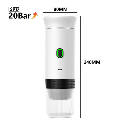 Portable 3-in-1 Electric Espresso Machine – Wireless Coffee Maker for Capsule or Ground