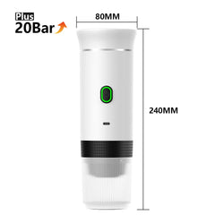 Portable 3-in-1 Electric Espresso Machine – Wireless Coffee Maker for Capsule or Ground