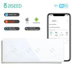 BSEED WiFi Smart Touch Light Switch EU Standard
