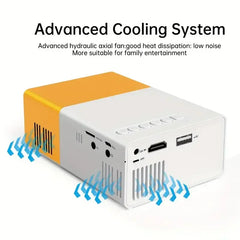 White electronic device with orange top, labeled 'Advanced Cooling System', on a white background.