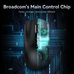 "Attack Shark X6 PAW3395 Gaming Mouse – Tri-Mode Bluetooth/2.4G/Wired, RGB, Macro Support, Magnetic Charging Base"