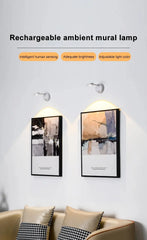 "Wireless Night Light with Motion Sensor – USB LED Wall Lamp for Kitchen, Bedroom, Living Room, and Mural Indoor Lighting"