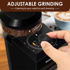 "Electric Burr Coffee Grinder – 28 Settings for Espresso, French Press, Drip"