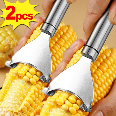 Stainless Steel Corn Peeler Serrated Corn Stripper/Shaver Planer Cutter Kitchen Fruit Vegetable Gadget Tool