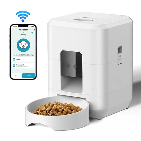 Smart Pet Food Dispenser – Timed Automatic Cat & Dog Feeder with Portion Control