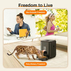 Smart Pet Food Dispenser – Timed Automatic Cat & Dog Feeder with Portion Control