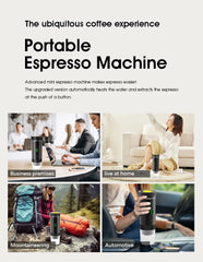 Portable 3-in-1 Electric Espresso Machine – Wireless Coffee Maker for Capsule or Ground
