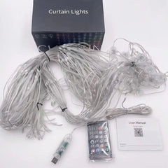 "Smart USB LED Curtain Lights"– 400 LEDs with App & Remote Control