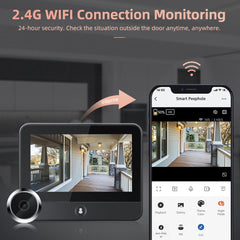 WSDCAM 1080P Tuya Wi-Fi Doorbell Camera with 4.3" Monitor