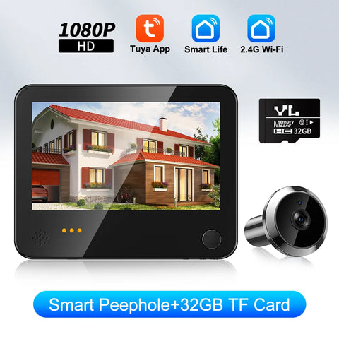WSDCAM 3MP Smart Wi-Fi Peephole Door Camera