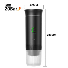 Portable 3-in-1 Electric Espresso Machine – Wireless Coffee Maker for Capsule or Ground