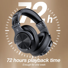"OneOdio Fusion A70 Wireless Bluetooth Headphones – Bluetooth 5.2 Over-Ear Hi-Res Audio, 72H Playtime, Professional Studio Monitor"