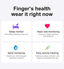 "2024 COLMI R02 Smart Ring – Health Monitor with Charging Case, 39-Day Battery Life, 5ATM Waterproof for Men & Women"