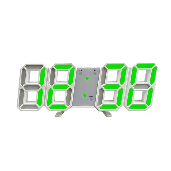 Voice-Activated 3D Luminous Digital Clock – Simple Fashion Silent Alarm Desktop Clock