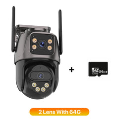 4K Dual Lens PTZ Wi-Fi Outdoor Camera with AI Detection