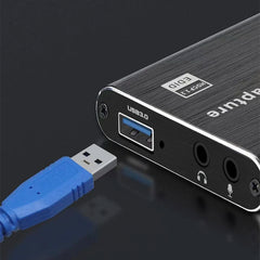 4K USB 3.0 HDMI Video Capture Card – 1080P 60Hz Recorder for PS4, OBS, Game Streaming & Live Broadcasting