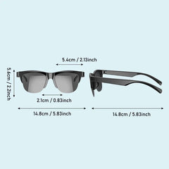 Smart Bluetooth V5.3 Sunglasses – HIFI Audio Glasses with Built-In Headphones & UV Protection