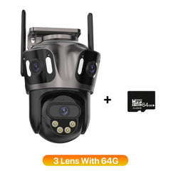 4K Dual Lens PTZ Wi-Fi Outdoor Camera with AI Detection
