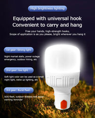 "2pcs Rechargeable LED Emergency Lights – Portable Indoor/Outdoor Flashing Lights for Barbecue, Tent, Camping with Battery"