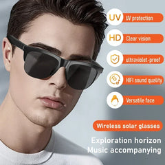 Smart Bluetooth V5.3 Sunglasses – HIFI Audio Glasses with Built-In Headphones & UV Protection
