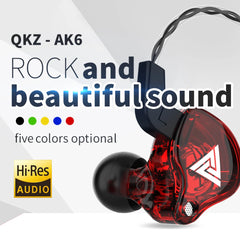 "QKZ AK6 Wired Earphones – 3.5mm HiFi Sound Quality Gaming Headset, Bass-Boosted Earbuds for Gamers"