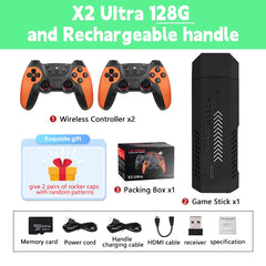 X2 Ultra Video Game Stick Console with 2.4G Wireless Controllers