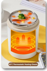 Portable 600ML USB Food Heater – Stainless Steel Electric Lunch Container for Travel, Work, Picnic