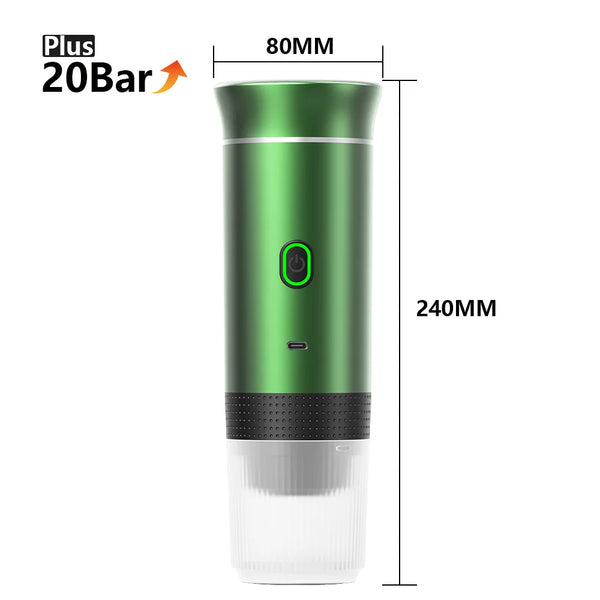 Portable 3-in-1 Electric Espresso Machine – Wireless Coffee Maker for Capsule or Ground