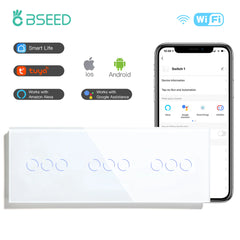 BSEED WiFi Smart Touch Light Switch EU Standard