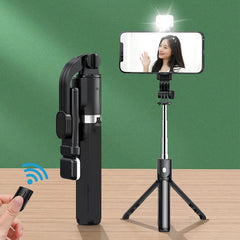 Portable Bluetooth Selfie Stick Tripod with Light