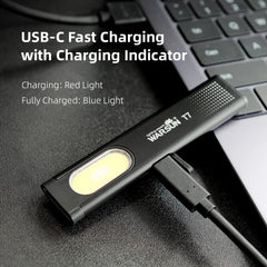 LED Keychain Flashlight – USB-C Rechargeable 800LM Mini Work Light