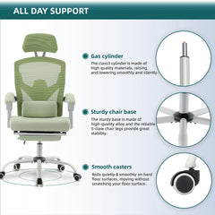 "JHK Ergonomic Mesh Gaming Chair – High Back Recliner with Lumbar Support & Swivel Base"